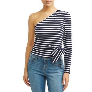 Sofia Vergara One Shoulder Wrap Top NEW WOT